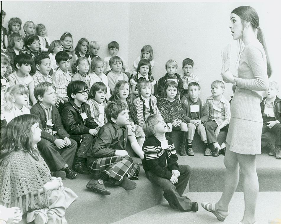1960s librarian storytime